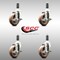 Service Caster 4 Inch 316SS High Temp Glass Filled Nylon 1-1/8 Inch Stem Caster Set Brake SCC SCC-SS316EX20S414-GFNSHT-TLB-118-4 - alternate 3